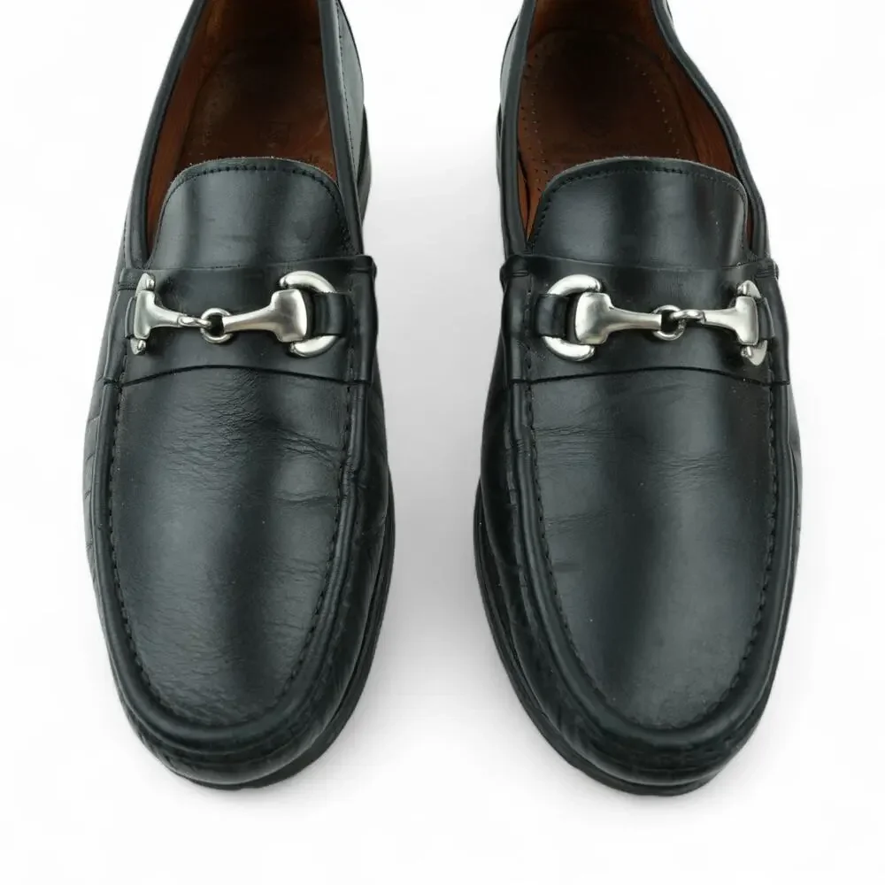 Allen Edmonds Arezzo Italian Dress‎ Loafer Mens 9.5D Black Leather Slip On